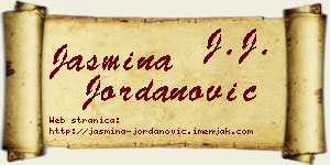 Jasmina Jordanović vizit kartica